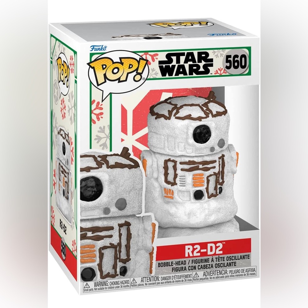 POP Star Wars: Holiday - Snowman R2-D2 Funko Pop! Vinyl Figure, 3.75 inches